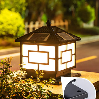 ZOWALA - Solar Oriental Metal Outdoor Lamp Image - 6