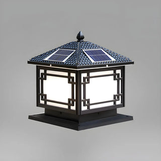 ZOWALA - Solar Oriental Metal Outdoor Lamp Image - 8