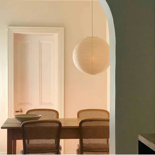 ZOWALA - Japanese White Paper Lantern Dining Room Pendant Light Image - 1