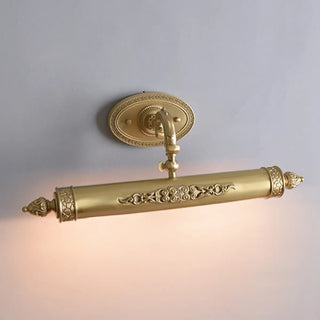 ZOWALA - Ornate Copper Floral Gold Cylinder Vanity Light Image - 1