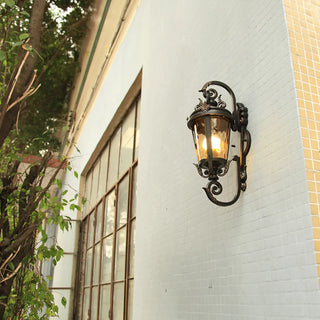 Antique Waterproof Outdoor Black Wall Lantern Light Zawala Image - 1