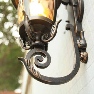 Antique Waterproof Outdoor Black Wall Lantern Light Zawala Image - 13