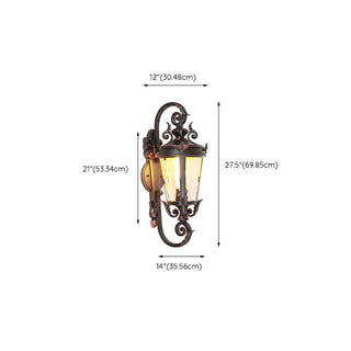 Antique Waterproof Outdoor Black Wall Lantern Light Zawala Image - 15