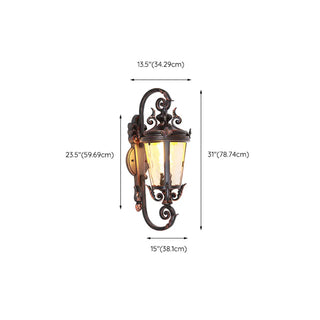 Antique Waterproof Outdoor Black Wall Lantern Light Zawala Image - 16