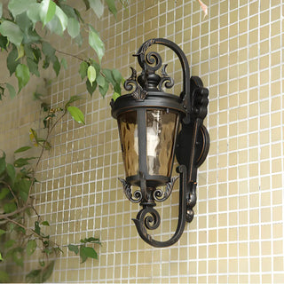 Antique Waterproof Outdoor Black Wall Lantern Light Zawala Image - 3