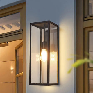 Industrial Outdoor Black Box LED Metal Wall Light Zawala Image - 1