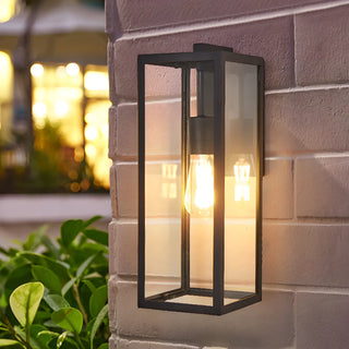 Industrial Outdoor Black Box LED Metal Wall Light Zawala Image - 2