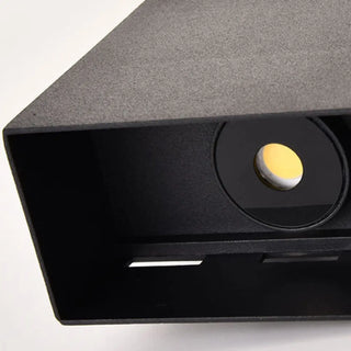 Outdoor Black Cube Up Down Lighting LED Wall Sconce Zawala Image - 12