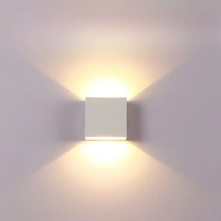 Outdoor Black Cube Up Down Lighting LED Wall Sconce Zawala Image - 3