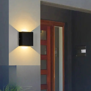 Outdoor Black Cube Up Down Lighting LED Wall Sconce Zawala Image - 7