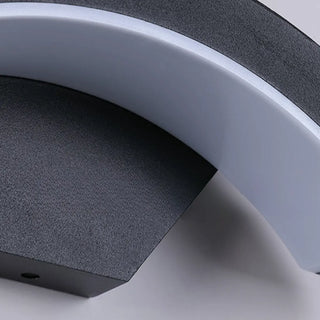 Outdoor Black Curved Arch Waterproof Wall Sconce Zawala Image - 12
