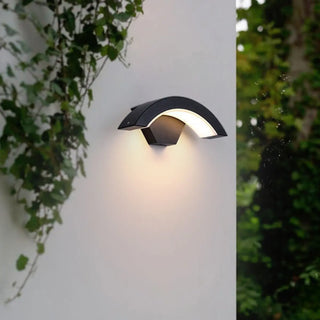 Outdoor Black Curved Arch Waterproof Wall Sconce Zawala Image - 3