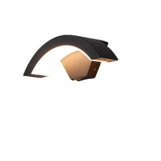 Outdoor Black Curved Arch Waterproof Wall Sconce Zawala Image - 5