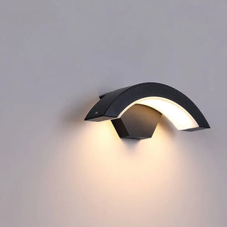 Outdoor Black Curved Arch Waterproof Wall Sconce Zawala Image - 8