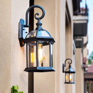 Outdoor Black Geometric LED Waterproof Wall Light Zawala Image - 2