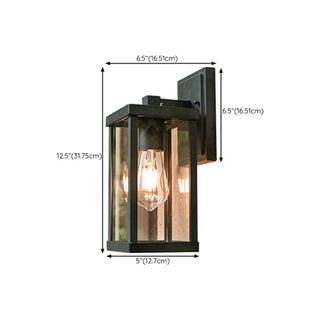 Outdoor Black Geometric LED Waterproof Wall Light Zawala Image - 23