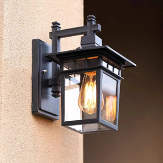 Outdoor Black Geometric LED Waterproof Wall Light Zawala Image - 4