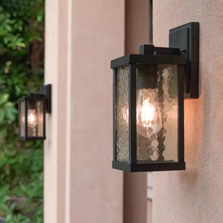 Outdoor Black Geometric LED Waterproof Wall Light Zawala Image - 5