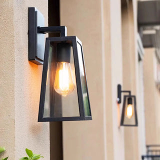 Outdoor Black Geometric LED Waterproof Wall Light Zawala Image - 6