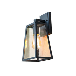 Outdoor Black Geometric LED Waterproof Wall Light Zawala Image - 9