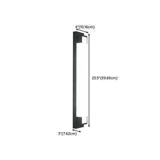 External Modern Black Geometric Metal LED Wall Light Zawala Image - 12