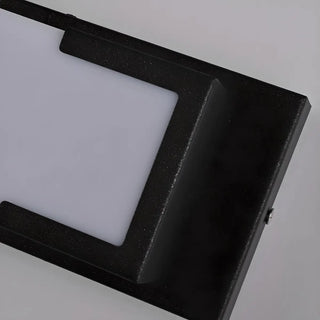 External Modern Black Geometric Metal LED Wall Light Zawala Image - 8
