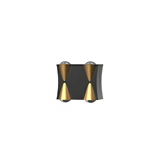 Black-Gold Funnel Metal Exterior Up Down Wall Lamp Zawala Image - 11