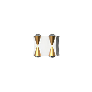Black-Gold Funnel Metal Exterior Up Down Wall Lamp Zawala Image - 12