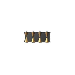 Black-Gold Funnel Metal Exterior Up Down Wall Lamp Zawala Image - 17