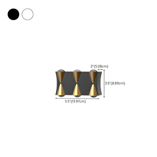 Black-Gold Funnel Metal Exterior Up Down Wall Lamp Zawala Image - 20