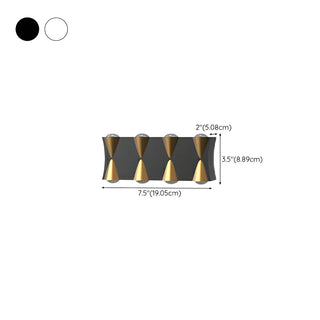 Black-Gold Funnel Metal Exterior Up Down Wall Lamp Zawala Image - 21