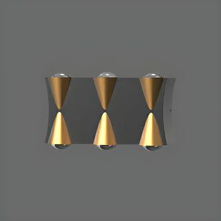 Black-Gold Funnel Metal Exterior Up Down Wall Lamp Zawala Image - 6