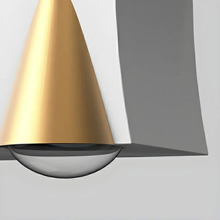 Black-Gold Funnel Metal Exterior Up Down Wall Lamp Zawala Image - 7