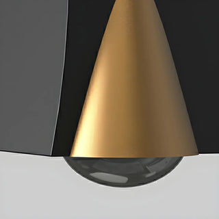 Black-Gold Funnel Metal Exterior Up Down Wall Lamp Zawala Image - 8