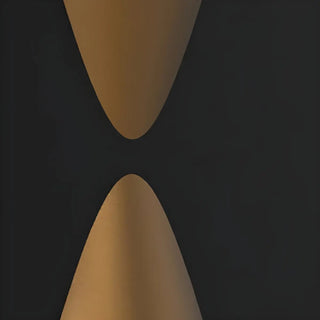 Black-Gold Funnel Metal Exterior Up Down Wall Lamp Zawala Image - 9