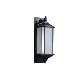 Simple Hexagon Metal Frosted Glass Wall Lamp Black Zawala Image - 10