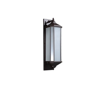 Simple Hexagon Metal Frosted Glass Wall Lamp Black Zawala Image - 11