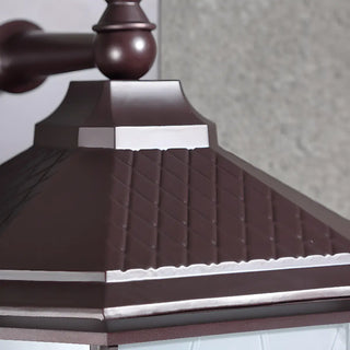 Simple Hexagon Metal Frosted Glass Wall Lamp Black Zawala Image - 12