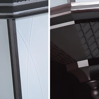 Simple Hexagon Metal Frosted Glass Wall Lamp Black Zawala Image - 14