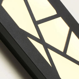 Outdoor Black Vertical Frame Geometric Wall Light  Zawala Image - 11