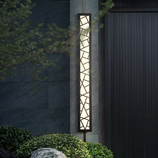 Outdoor Black Vertical Frame Geometric Wall Light  Zawala Image - 4
