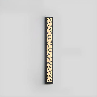 Outdoor Black Vertical Frame Geometric Wall Light  Zawala Image - 6