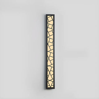 Outdoor Black Vertical Frame Geometric Wall Light  Zawala Image - 7