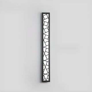 Outdoor Black Vertical Frame Geometric Wall Light  Zawala Image - 8