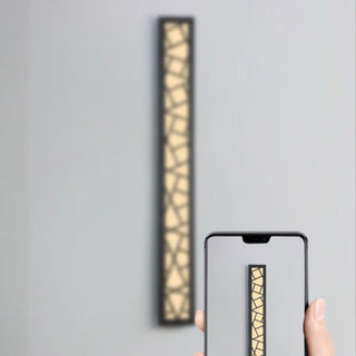 Outdoor Black Vertical Frame Geometric Wall Light  Zawala Image - 9