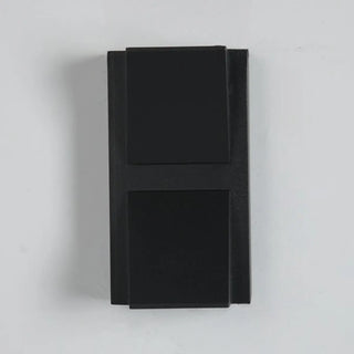 Outdoor Contemporary Black Geometric LED Wall Sconce Image - 11