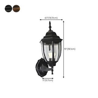 Outdoor Waterproof Metal Lantern LED Wall Sconce #size