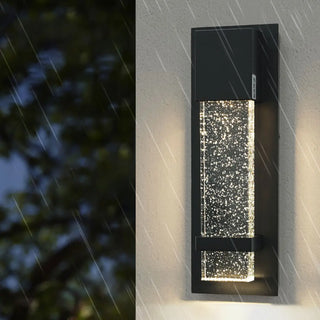 Outdoor Black Geometric Starry Effect Wall Sconce Zawala Image - 3