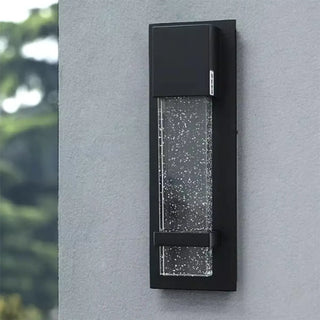 Outdoor Black Geometric Starry Effect Wall Sconce Zawala Image - 4