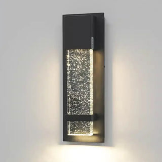 Outdoor Black Geometric Starry Effect Wall Sconce Zawala Image - 6